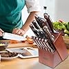 Leking-15-Piece-Block-Knife-Set-with-Wooden-Block-Premium-High-Carbon-Stainless-Steel-Chef-Knife-Set-with-Pakka-Wooden-Handle-Kitchen-Knife-Sets-with-Sharpener-Knives-Set-Scissor-6-Steak-Knives Leking 15-Piece Block Knife Set with Wooden Block, Premium High Carbon Stainless Steel Chef Knife Set with Pakka Wooden Handle, Kitchen Knife Sets with Sharpener, Knives Set, Scissor, 6 Steak Knives
