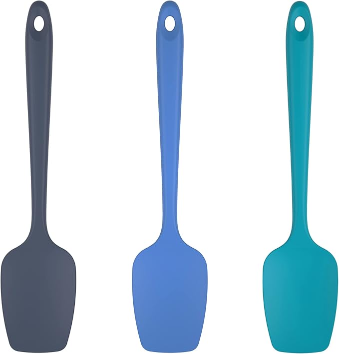 Set de utensilios de cocina de silicona resistentes al calor.