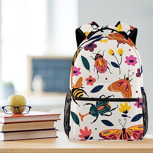 Sac à dos motif fleurs et papillons avec grand volume 40cm - 6