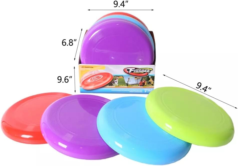 Disc Flyer Toy 9 inches Air Plastic Flyer Frisbee Game Flyer Dog Frisbee for Outdoor Excise Training- 12 Pack