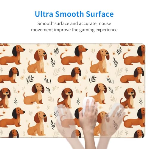 Tapis de souris pour ordinateur portable imprimé teckel mignon - 6