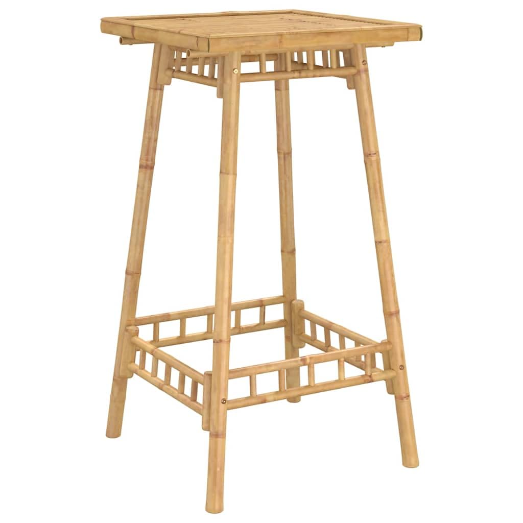 vidaXL Garten-Bartisch Quadratisch 55x55x100 cm Bambus, Gartenbartisch, Outdoorstehtisch, Gartenbar