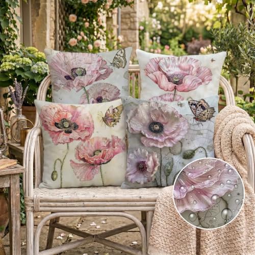 Coussin décoratif velours imperméable et résistant 4 pièces - 3