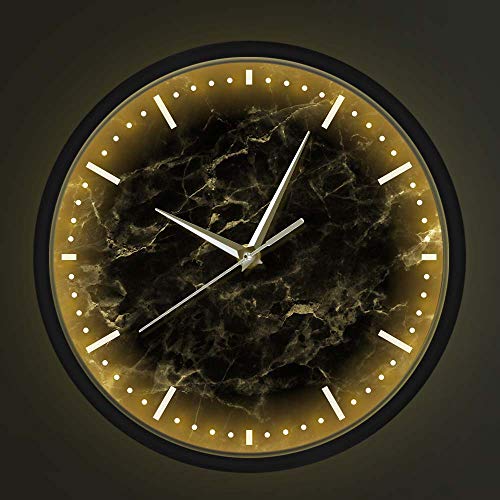 Reloj de Pared Digital Negro con Luz LED y Control de Voz miniatura 1