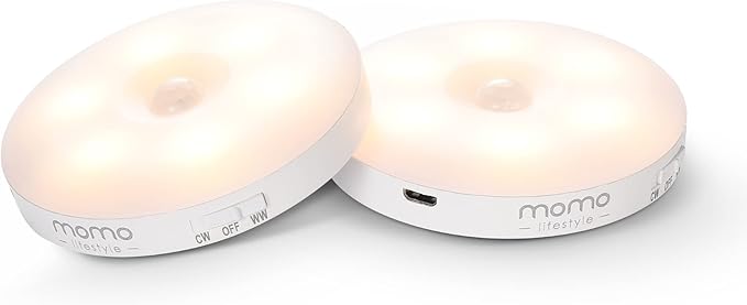 Luminária com sensor de presença Momo Lifestyle luz noturna recarregável USB