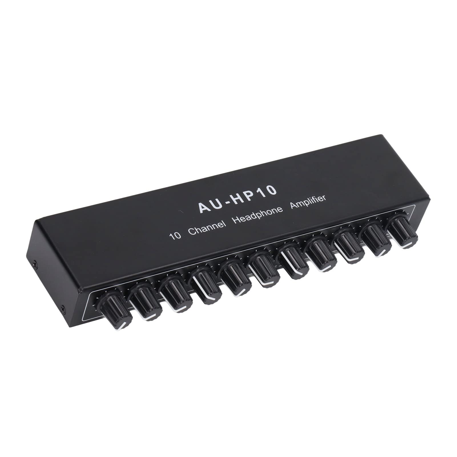 Wzmacniacz Stereo 10 10-kanałowy Wzmacniacz Słuchawkowy - Oddzielny Dystrybutor Kompatybilny ze Słuchawkami 3,5 Mm i 6,35 Mm.Niezależna Regulacja Głośności.Zasilanie Prądem Stałym 12V.