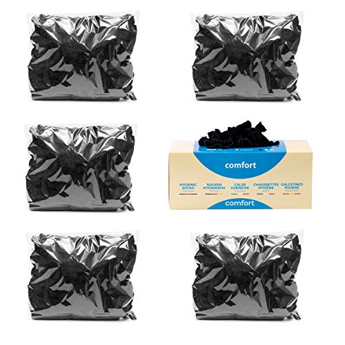 Pedsox, Disposable Hygienic Socks for Shoe Testing, Refill Bag 500 Pieces, Comfort Line, Unisex, One Size, Black, One Size