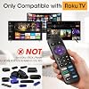 2 Pack Replacement Remote Control Only for Roku TV, Compatible for TCL Roku/Hisense Roku/Onn Roku/Sharp Roku/Philips Roku/Element Roku/Westinghouse Roku TVs (Not for Roku Stick, Box or Speaker)