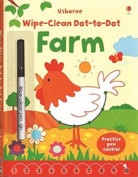Paperback Wipe Clean Dot-to-Dot Farm Book