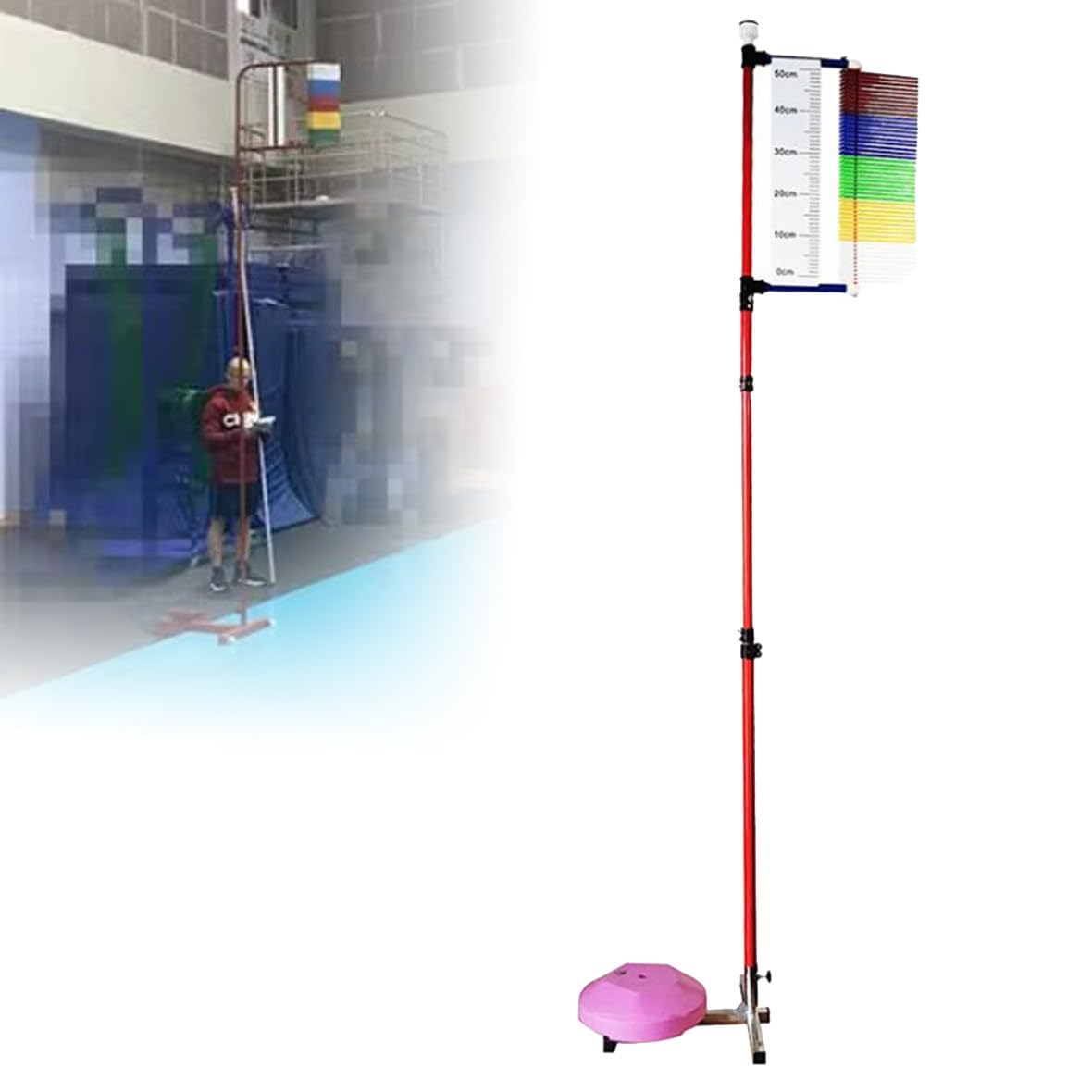 Przenośny pionowy trener, 1,2 m - 3,5 m, sprzęt do treningu koszykówki, miernik mocy skoku, tester pomiaru skoków