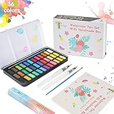 Maravilloso regalo: para niños, pintores de ocio, artistas y estudiantes – este juego de acuarela es un gran regalo para cumpleaños, Navidad, Acción de Gracias, graduación y regreso a la escuela.