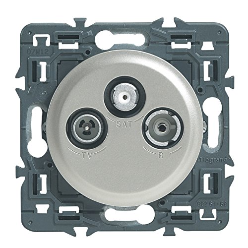 Legrand - Prise TV-R-SAT DAB+ Céliane - titane avec support