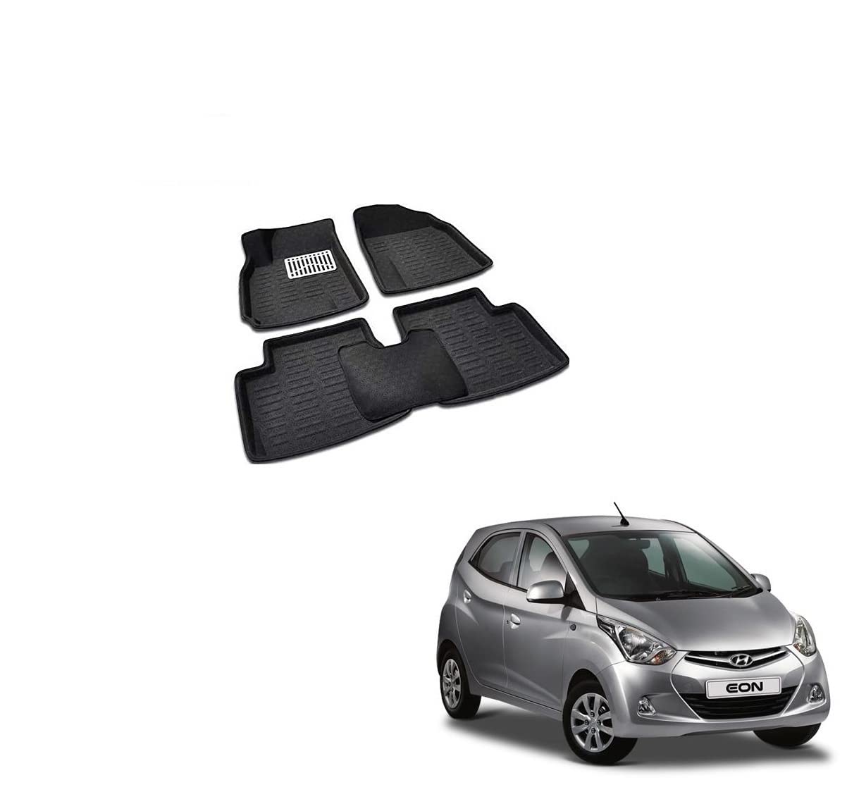 Auto Addict 3D Mats CAR Black Color for Eon-image-23
