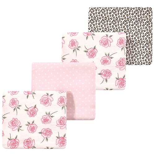 Image of Luvable Friends Little Treasure Flannel Receiving Blankets 4pk