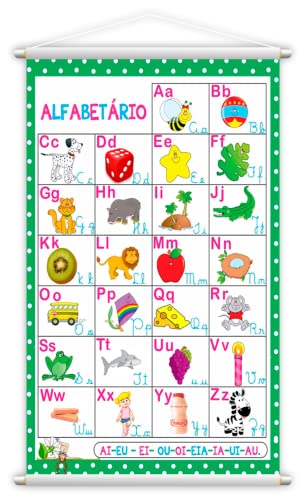 Banner Alfabetário Cursivo Pedagógico Escolar 120x60