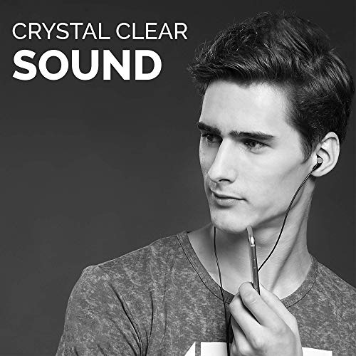 Image of Pebble Zest BassBuds Heavy Bass Ear-Pod Design Wired in Ear Earphones with mic (Black)