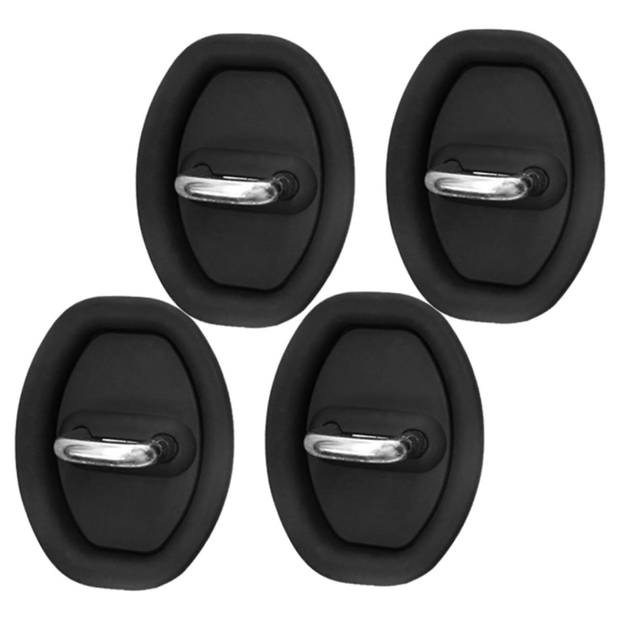 VINTORKY 4pcs Silicone Car Door Lock Protective Covers Shock Absorption and Anti-rust Features Black Abs Car Door Latches Guards Minimalist Design for Silent and Sturdy Protection