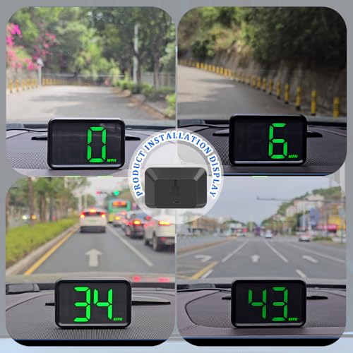 Image of Heads Up Display for Cars Windshield with MPH Speed,HUD Display Digital Speedometer for Car Used USB Plug,Universal GPS Speedometer for Car Accessories Fit for Cars SUVs Trucks (MP /H)