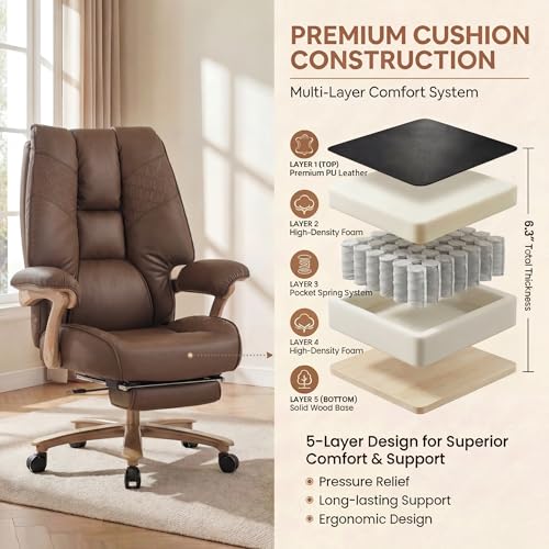 Luxury executive leather office chair
