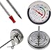 Candle Thermometer for Candle Making - DIY Wax Candle Making Supplies - Ideal Candle Making Thermometer with Clip and 175mm Stainless Steel Probe