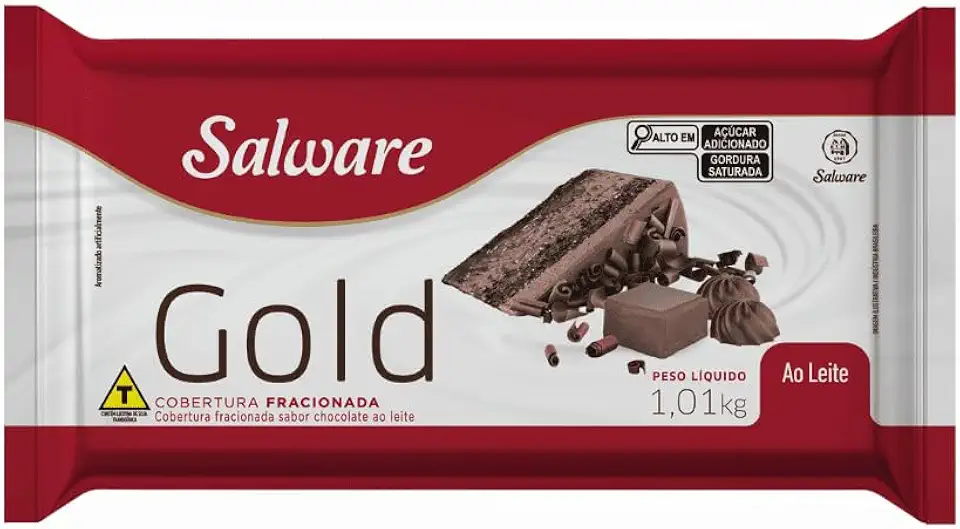Cobertura Fracionada Gold ao Leite Salware 1,01kg 1,01kg