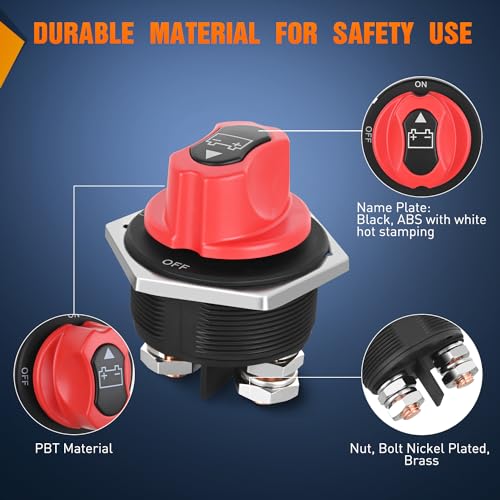 Nilight Battery Disconnect Switch 300A Master Disconnector Isolator by Nilight - Image 4