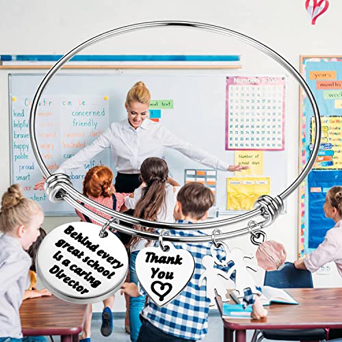 Image of PLITI School Director Gift Teacher Appreciation Bracelet School Counselor Gift Preschool Director Thank You Gift Principal Retirement Gift