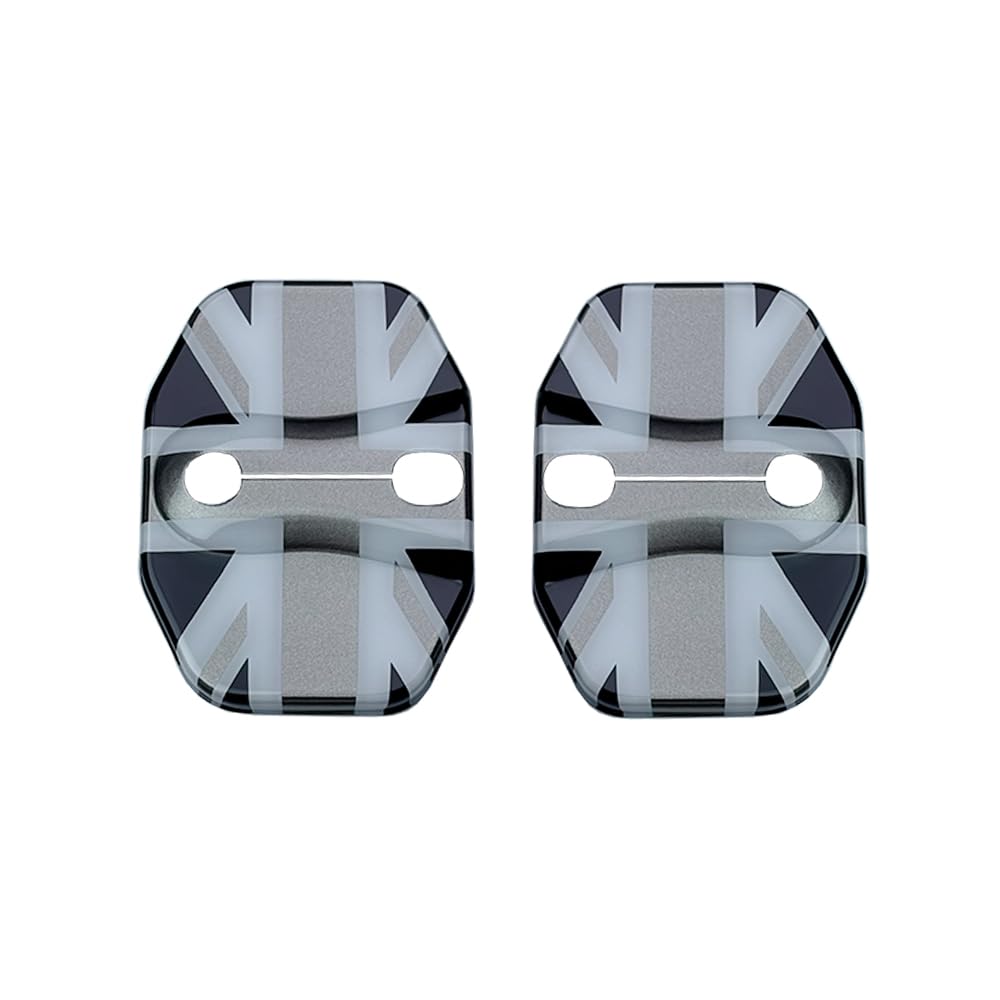 YSWOMOSKD Door Lock Cover,Door Lock Decoration Protection Cover Case Compatible for Mini Cooper F56 F55 F57 F60 F54 F65 F66 F67 Accessories Car Styling (Gray Jack)
