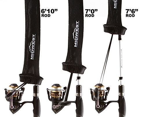 image for Midwest Outfitters Rod Socks - Fishing Rod Sleeve Cover Fishing Pole C