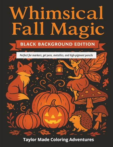 Whimsical Fall Magic ? Classic White Background Edition:: Bringing the magic of autumn to life with this whimsical fall coloring