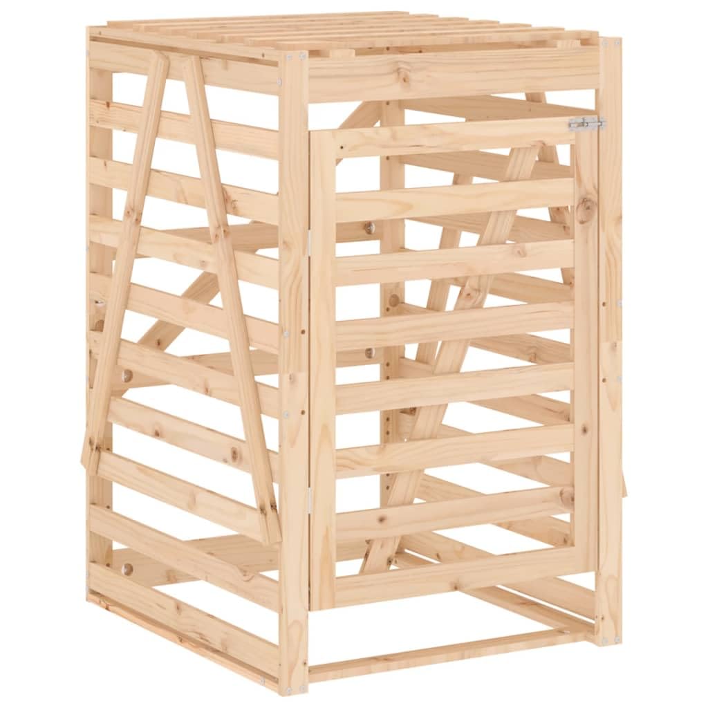 vidaXL Mülltonnenbox für 3 Tonnen Massivholz Kiefer