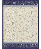 Bassetti 9278099 Granfoulard Plaid Oplontis V9N Größe: 180 x 250 cm, blau