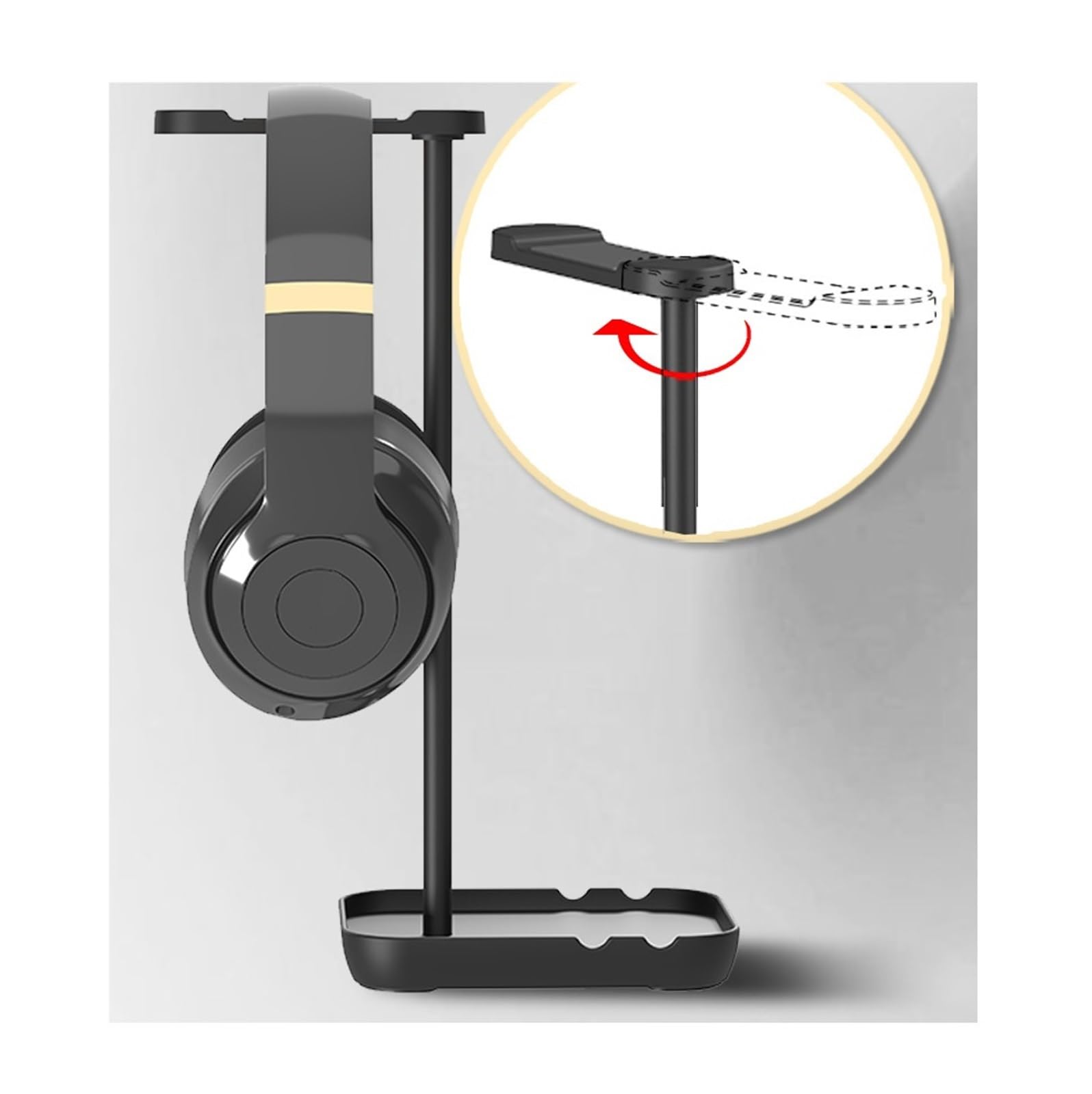 MRKU Supporto per Cuffie, Gancio per Auricolari da scrivania in Lega di Alluminio, Universale, per Gaming, da posizionare sotto la scrivania, Accessori per Auricolari