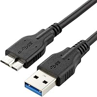 Vista 1 de Cable micro USB 3.0 de 6 pies USB 3.0 A a Micro B compatible con cámara, disco duro externo Seagate, WD Western Digital My Passport y discos duros