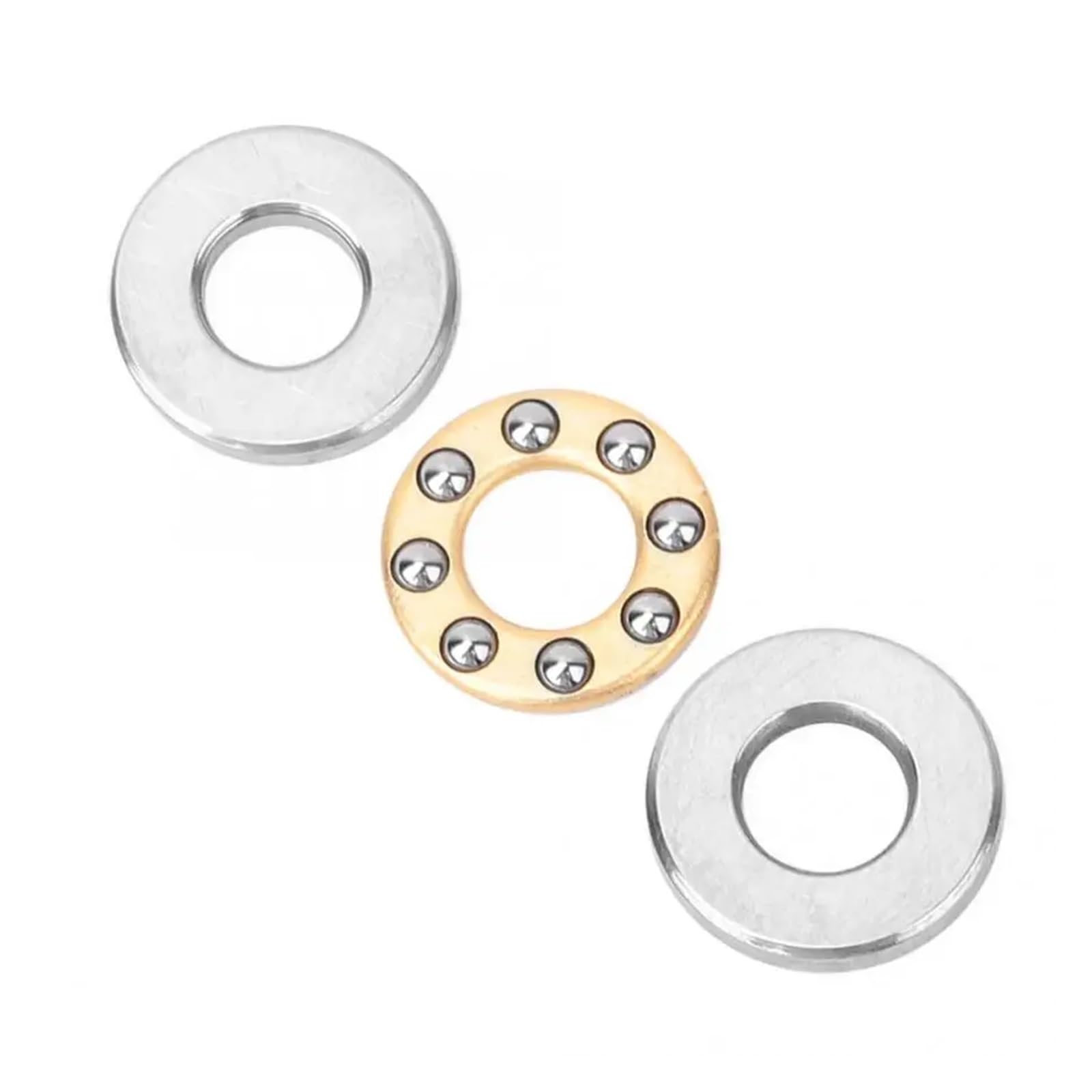 10 piezas F2.5-6M/F3-8M/F4-9M/F4-10M rodamiento de agujas de empuje juego de rodamiento axial de metal de alta precisión en miniatura(3x8x3.5mm)