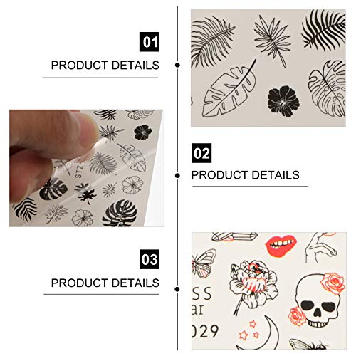 PIXNOR Adesivo de Unhas Decalques Design de Moda Adesivo de Arte de Unhas de Rosto Humano para Manic