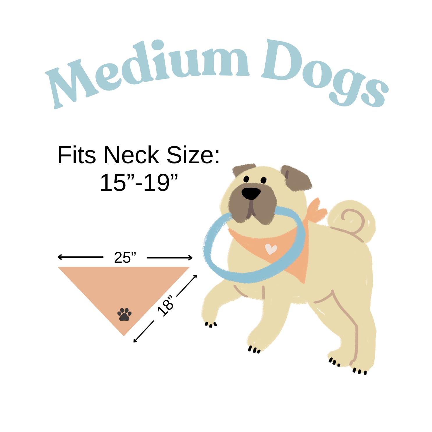Bandana pour chien Barkday Pawty - Beige - Boho Simple - Taille XL