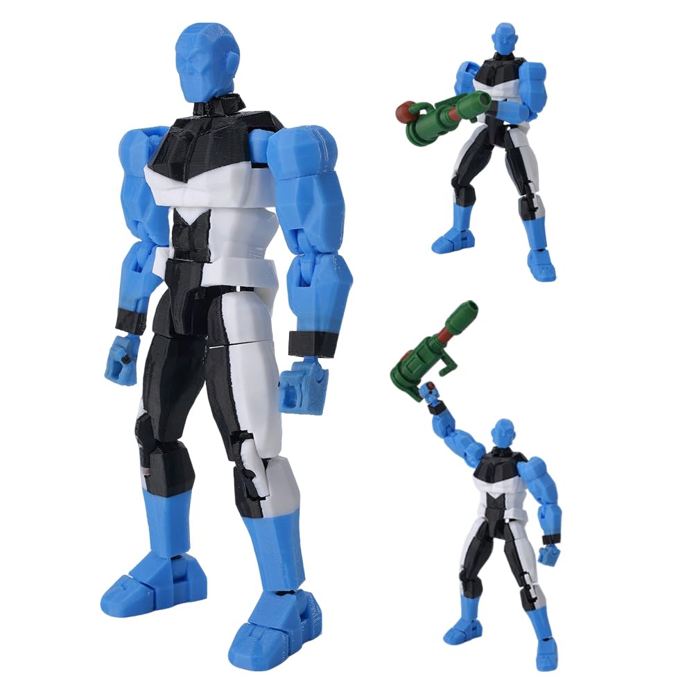 Zhongkaihua Mauler Twins Figure, 14cm Posable 3D Printed Action Figure with Interchangeable Hands, Anime Model Statue Collectible Desk Decoration Ornament