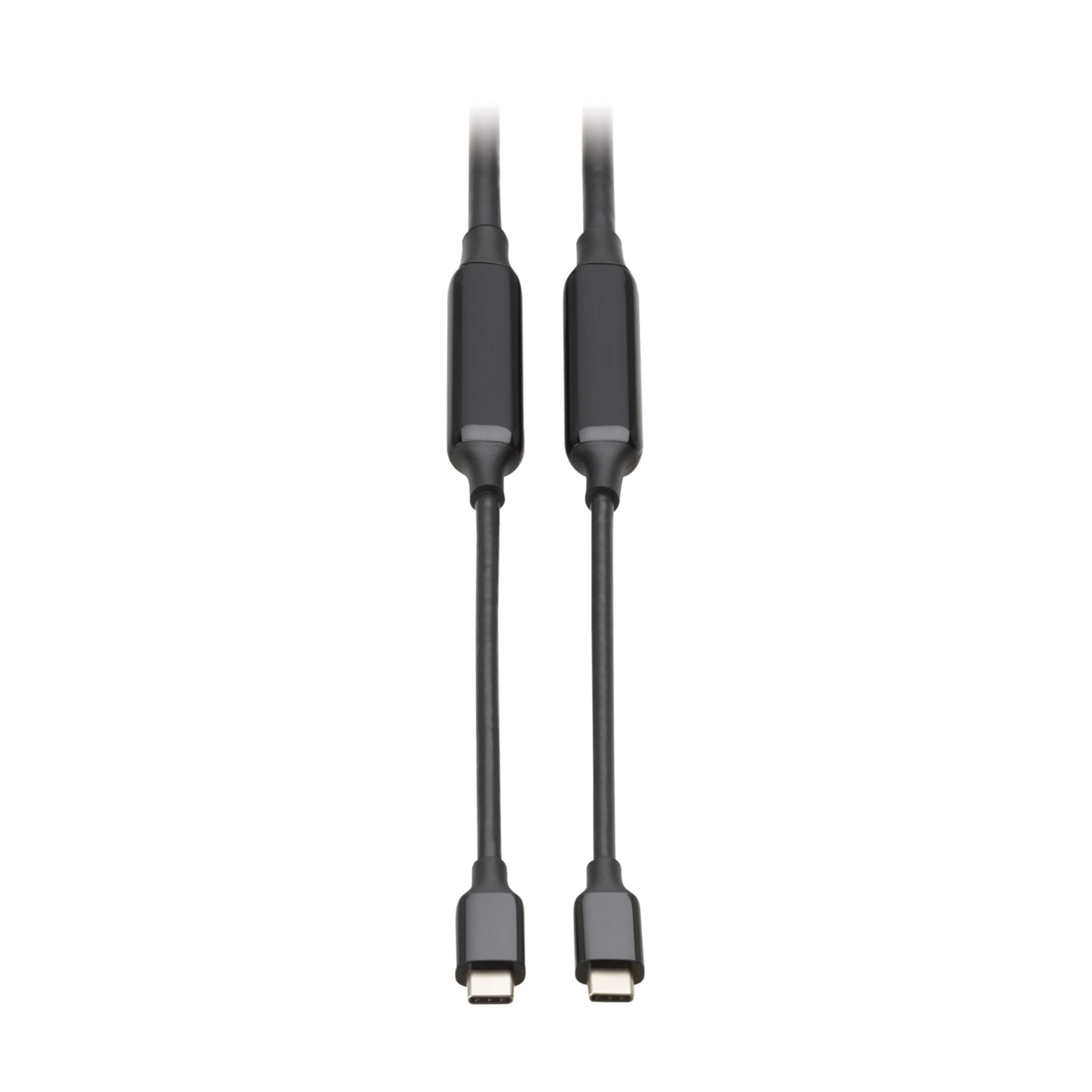Tripp Lite Cable USB-C largo, 5 metros, USB 3.2 Gen 2 (10 Gbps), cable activo de función completa para video, transferencia de datos y carga - 8K a 60Hz, carga PD de 60 W, U420-05M-G2)