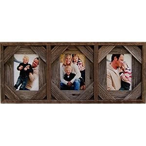 My Barnwood Frames Reclaimed Barn Wood Cornerblock Collage Frame 8×10 3 Opening