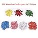 Mini Clothes Pins, 120 Pcs Natural Wooden Clothespins with 10m Jute Twine, 1 Inch Mini Wooden Clips, Mini Clothes Pins for Photo Crafts DIY Weddings and Cocktails Décor (1in/200pcs)