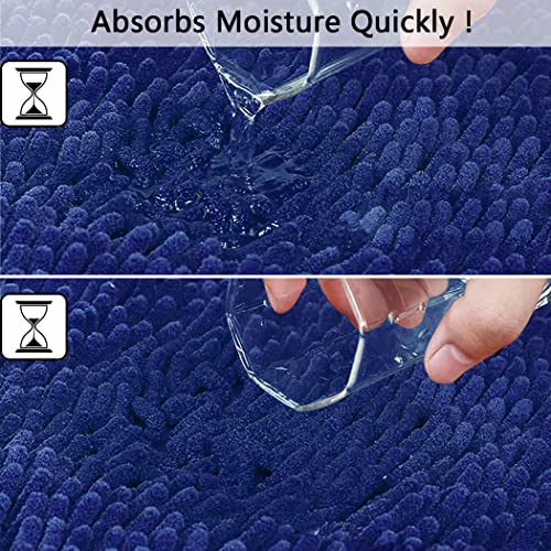 Hodeacc Rutschfeste Badematten-Set, hohe Wasseraufnahmedichte, weiche Mikrofaser, WC-Vorleger, WC-Sockelmatte… – Bild 3