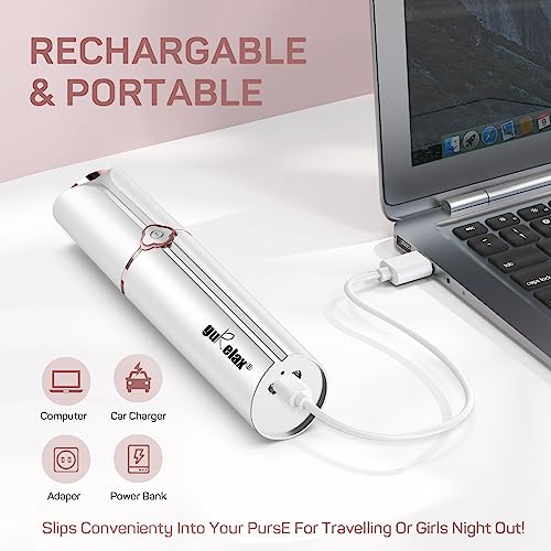 Image of GURELAX Facial Hair Remover for Women, 4 x Replacement Heads Included, Rechargeable Face Razor Women, Painless Face Hair Remover, for Cheeks, Chin, Arm