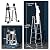 Mitoydoe Telescoping Ladder 12.5FT, 330lbs Capacity Aluminum Extension Ladder with Locking Mechanism, Anti-Slip Pedals & Triangle Stability, Heavy Duty Collapsible Ladder for Home Repairs Folding Lad