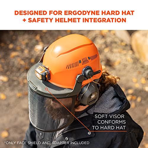 Ergodyne Skullerz 8989 Hard Hat Mesh Face Shield Attachment, Adapter For Hard Hat And Safety Helmets #TOP1