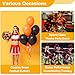 Lovecheer 4PCS Metallic Pom Poms Cheerleading with Handle Orange Cheer Pompoms Team Spirits Sports Cheering Squad Dance Training Halloween Party