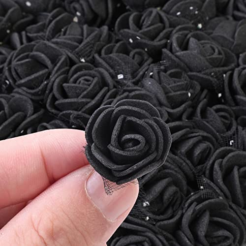 MWOOT Black Roses Artificial Flower Heads - Image 4