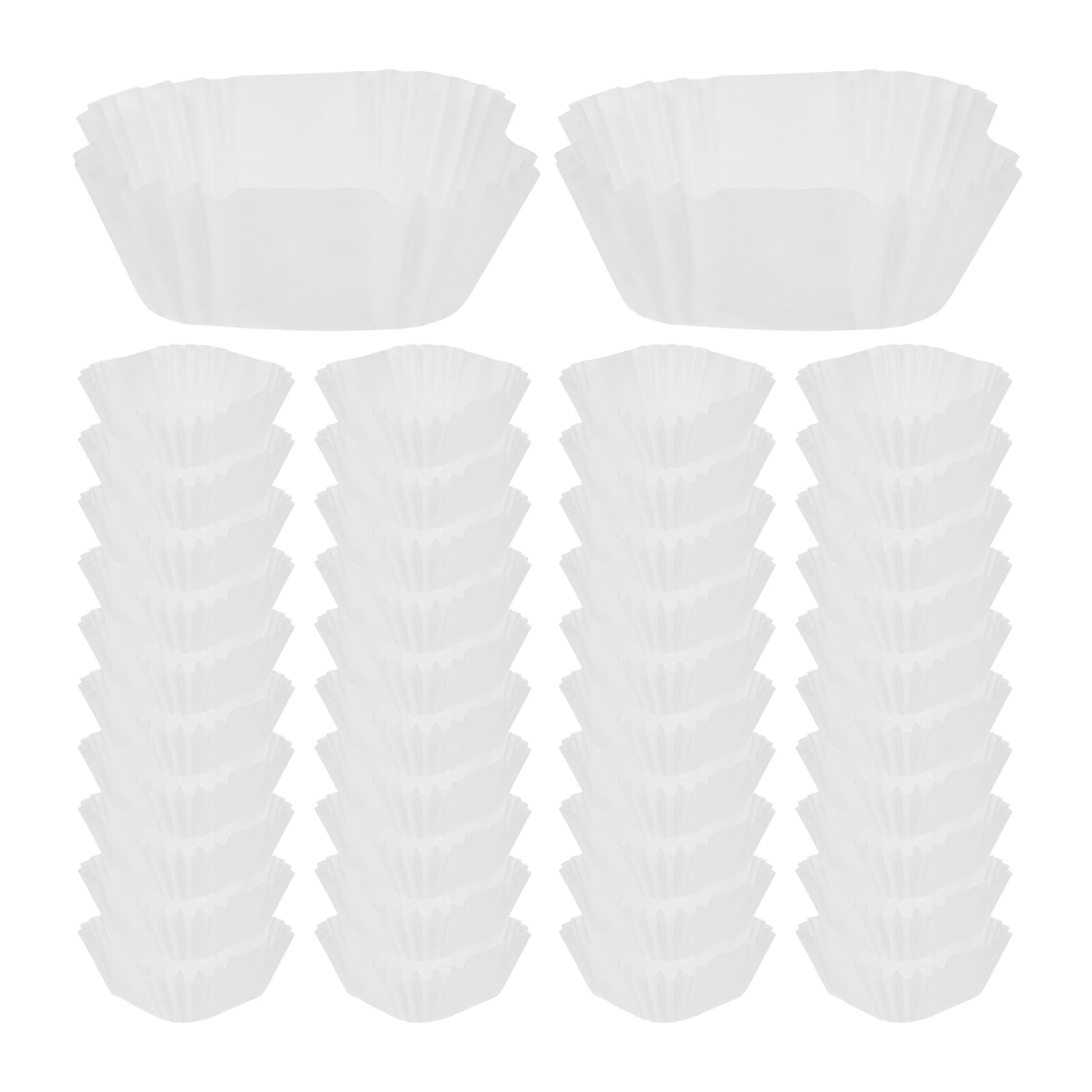 TOYANDONA 3000 Piezas Moldes Cuadrados para Cupcakes de Papel Alimenticio Resistentes Altas Temperaturas Antiadherentes Perfectos para Magdalenas Pasteles Lunares y Eventos como Bodas y