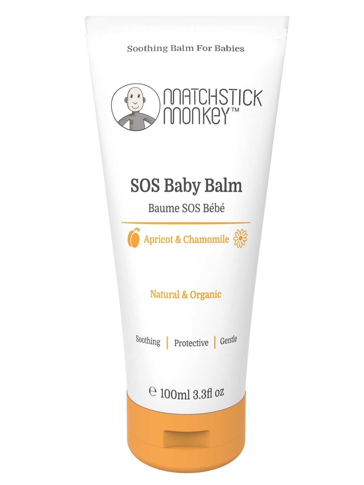 Matchstick Monkey, SOS Baby Balm, Protective Barrier and Gentle Relief, Vegan and Cruelty-Free, Natural & Organic Ingredients, Suitable for Sensitive Skin, 3 Months Old+