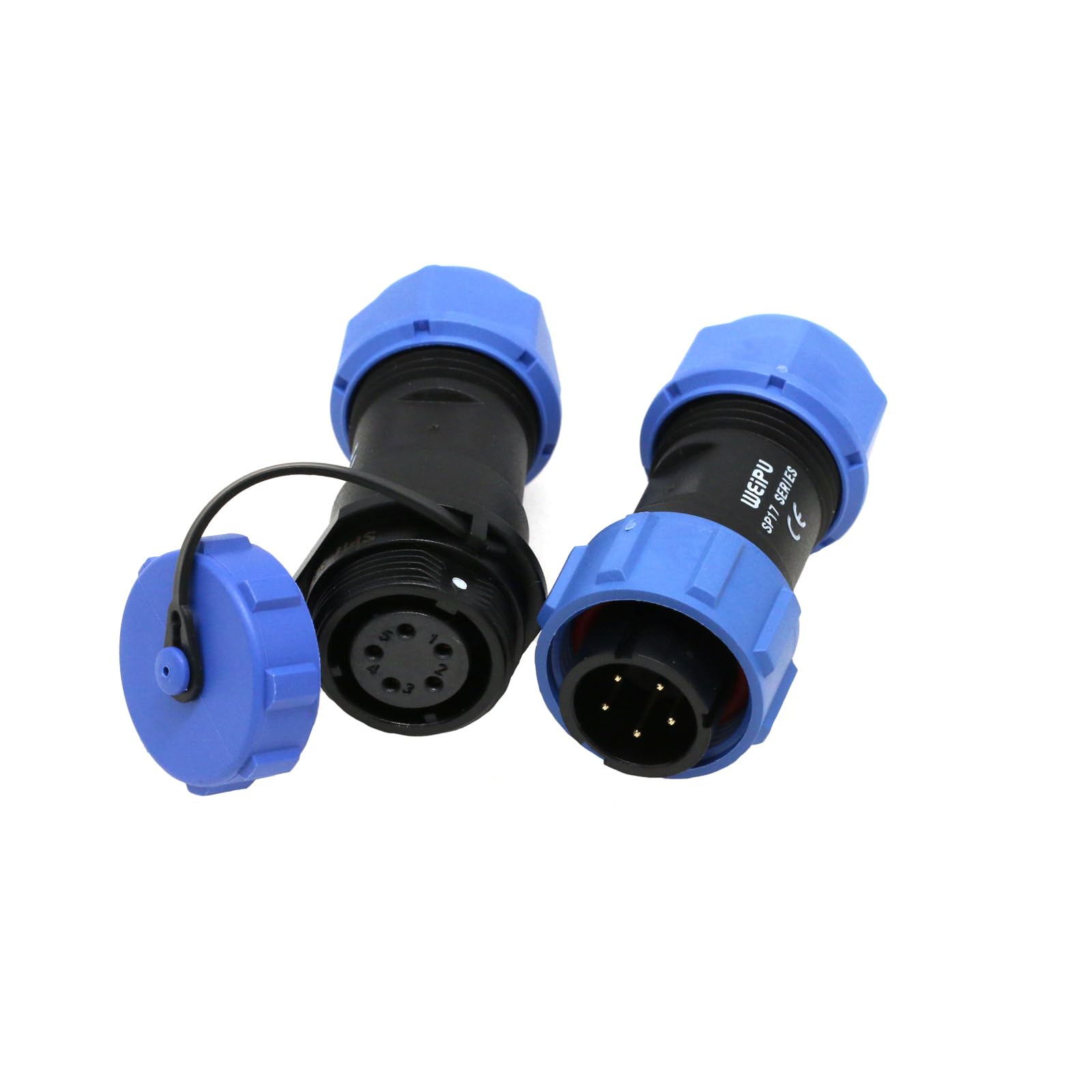 ZBLZGP Weipu SP17 IP68 Waterproof Panel Mounting Automotive Quick Release Adapter Aviation Electrical Plug (Pair) Plug (Male) & Female Socket - Image 2